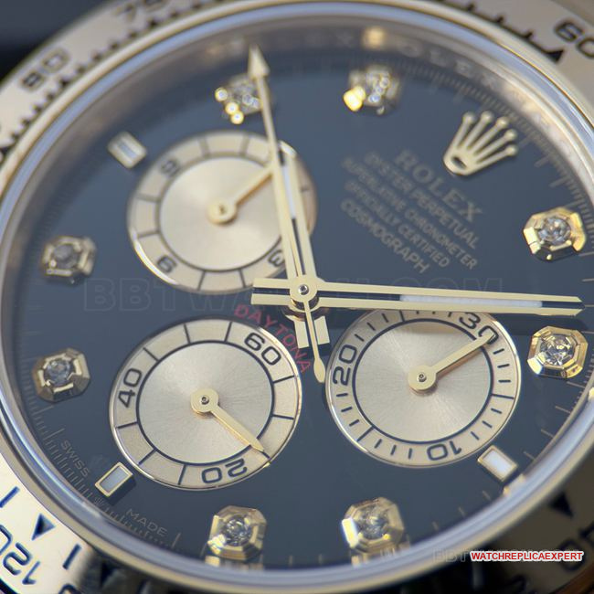 CBD factory collectible watch DaytonaRolexblack dial gold steel bracelet4131front live photo