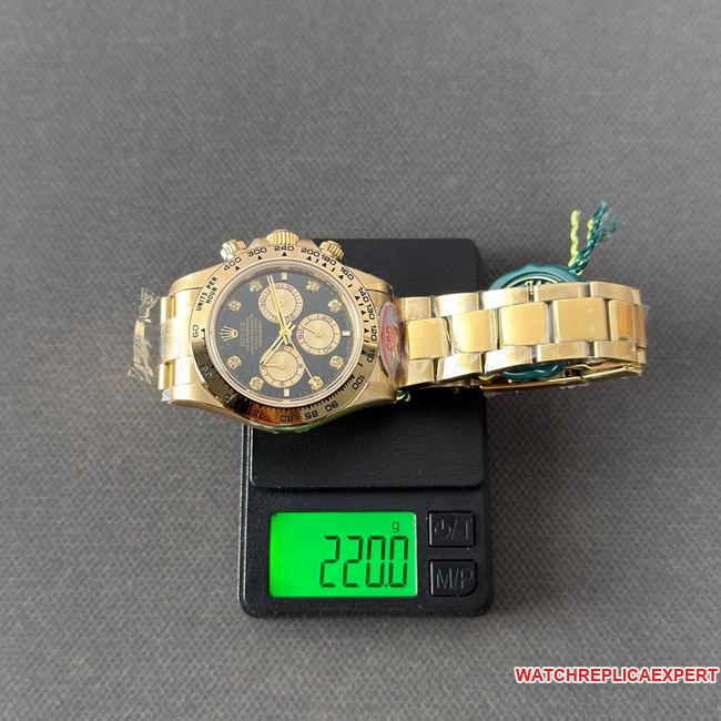 CBD factory collectible watch DaytonaRolexblack dial gold steel bracelet4131 weight live photos