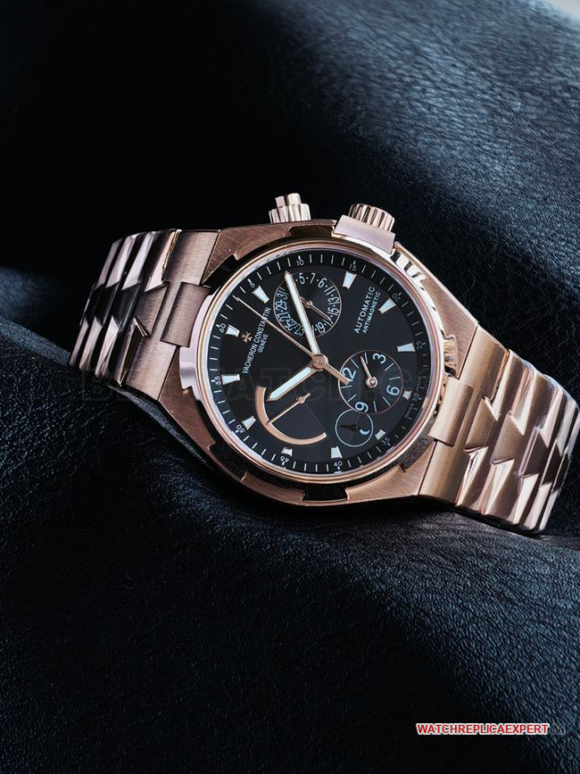 1:1replica watch KR factory across the world Vacheron Constantinrose goldblack dial47450front live photofront live photo