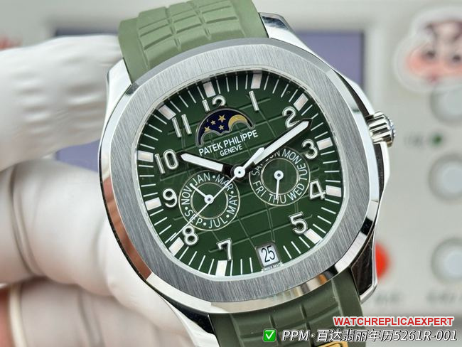 watch Patek PhilippePPM factory Aquanautgreen dial5261front live photo