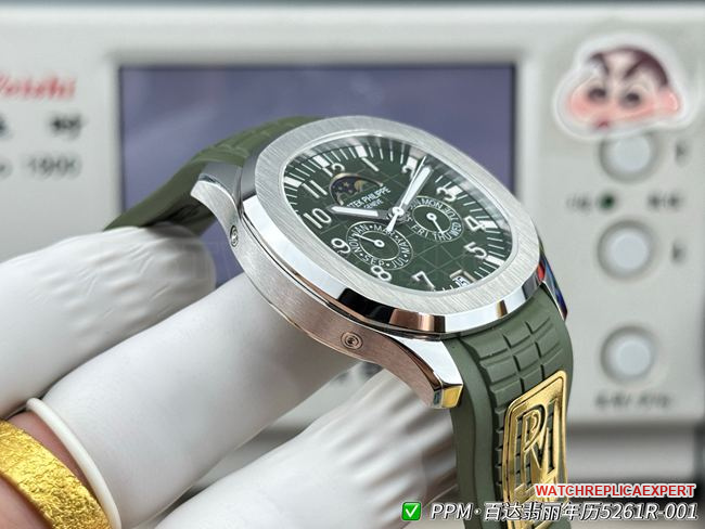 watch Patek PhilippePPM factory Aquanautgreen dial5261side live photo