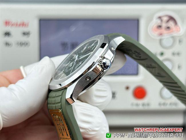 watch Patek PhilippePPM factory Aquanautgreen dial5261side live photo