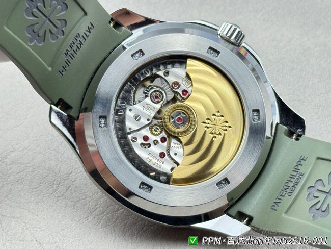 watch Patek PhilippePPM factory Aquanautgreen dial5261caseback live photo