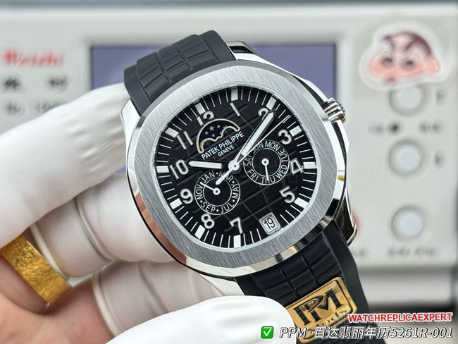 collectible watch Patek PhilippePPM factory Aquanautblack dial5261front live photo