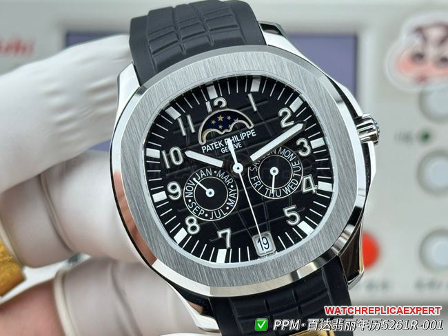 collectible watch Patek PhilippePPM factory Aquanautblack dial5261front live photo