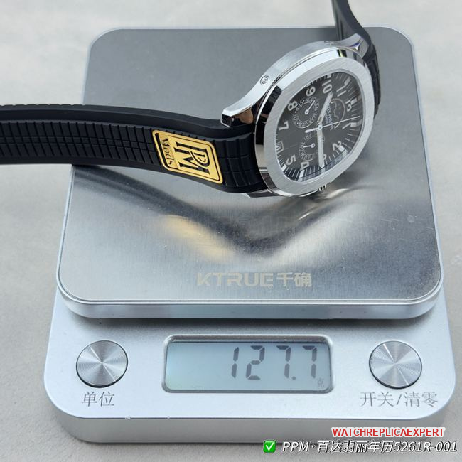 collectible watch Patek PhilippePPM factory Aquanautblack dial5261 weight live photos