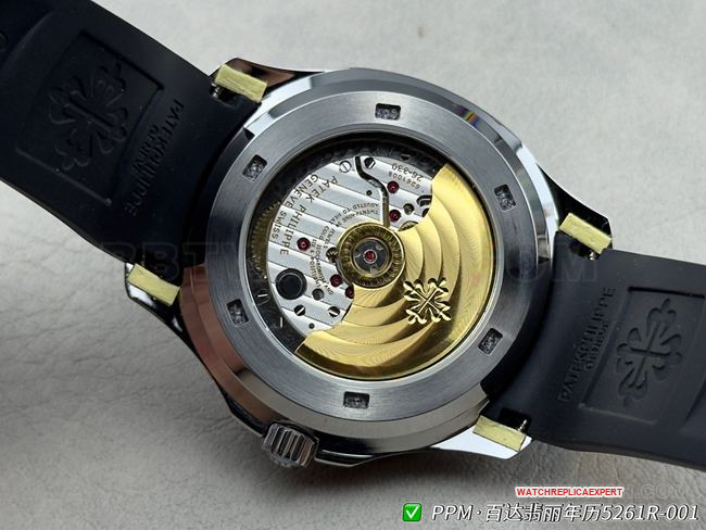 collectible watch Patek PhilippePPM factory Aquanautblack dial5261caseback live photo
