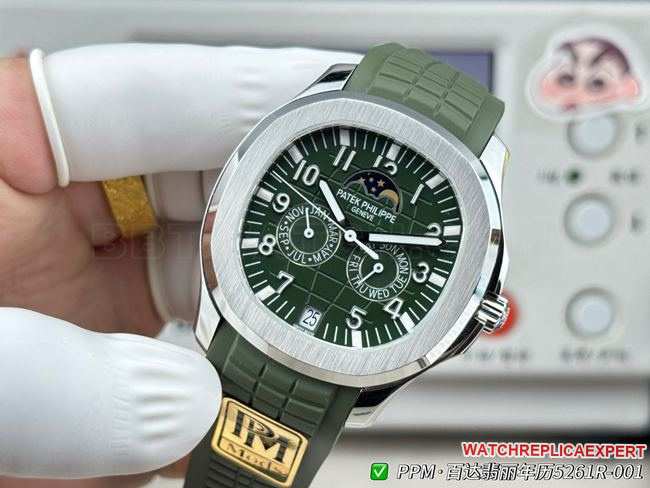 watch Patek PhilippePPM factory Aquanautgreen dial5261front live photo