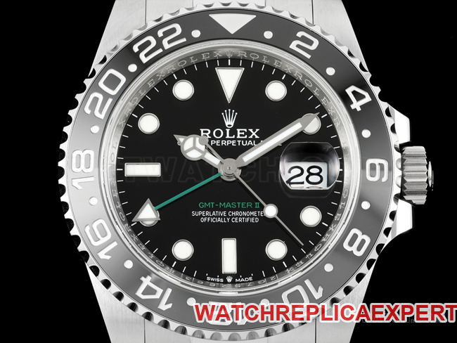 top-tier watch RICH factory GMT-MasterRolex black gray circle 126710front live photo