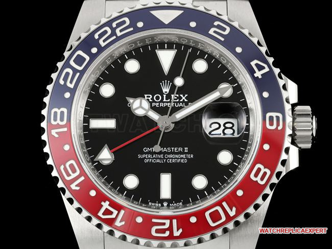collectible watch RICH factory GMT-MasterRolex blue red circle 126710front live photo