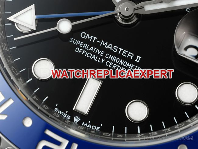 1:1replica watch RICH factory GMT-MasterRolexBatman bezel126710front live photo