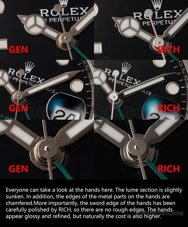 RICH factory Rolex GMT-Master black and gray circle 126710 top-tier watch comparison Genuine difference appearance live photos