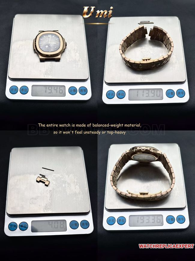 UMI factory Patek Philippe Nautilus5712 top-tier watch comparison Genuine difference weight live photos