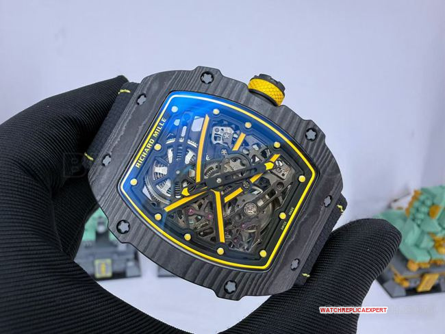 collectible watch RM067-02Richard Mille hollow dial black braceletfront live photo
