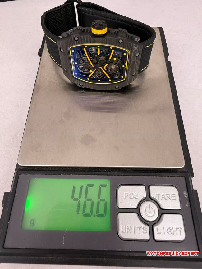 collectible watch RM067-02 Richard Mille hollow dial black bracelet weight live photos