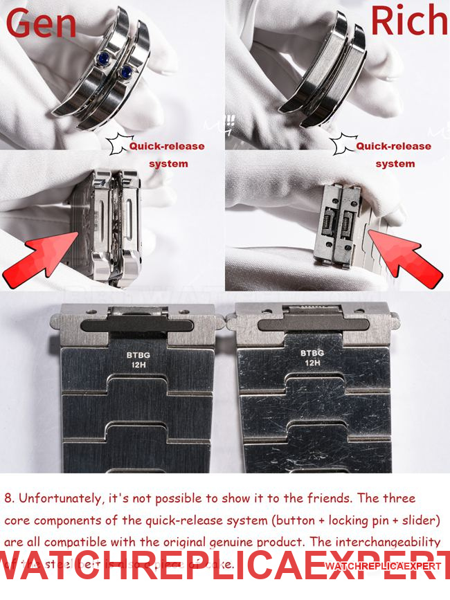 RF factory Cartier hollow Santos top-tier watch comparison Genuine difference