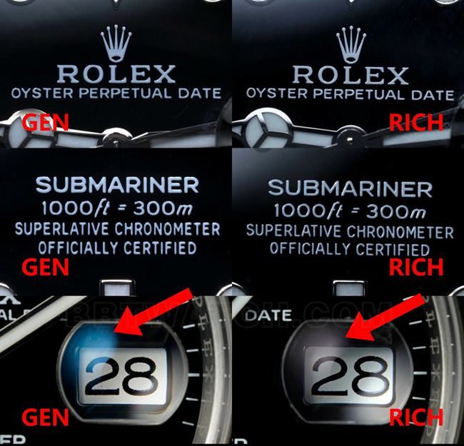 RICH factory RolexBlack Submarinertop-tier comparison contrast genuine difference appearance live photos