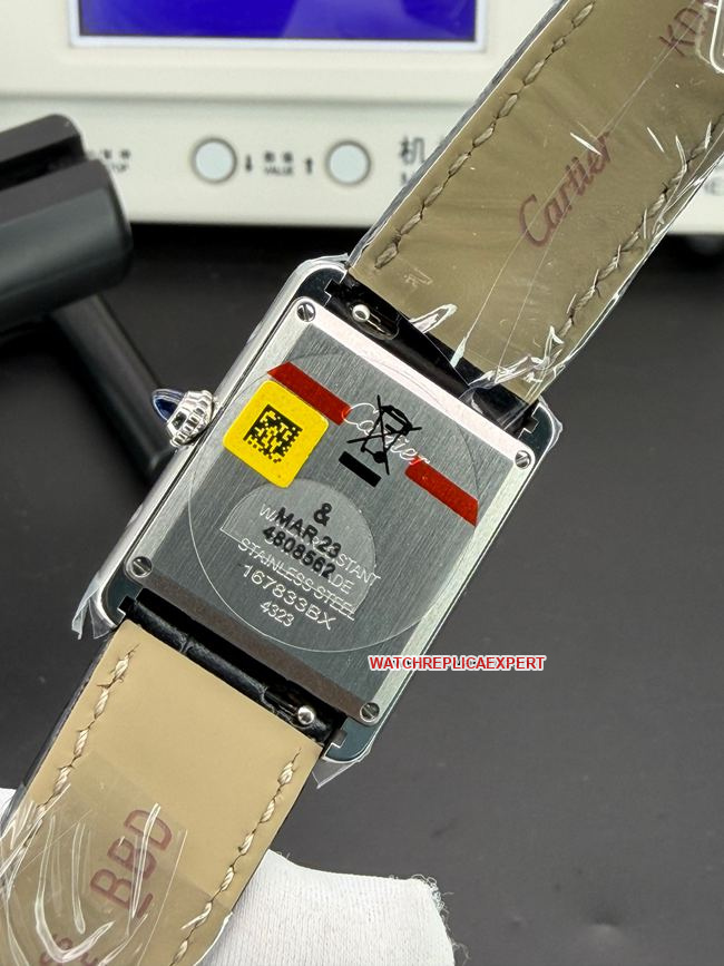top-tier watch AF Factory tank Cartierwhite dial leather braceletcaseback live photo