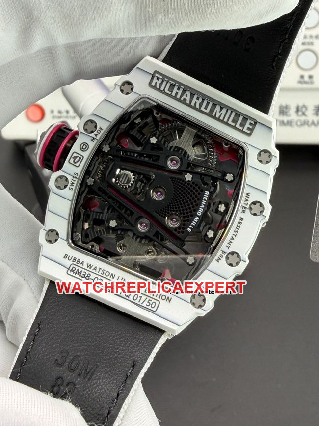 top-tier watch RM 38-02 hollow dialtourbillon mechanical caseback live photo