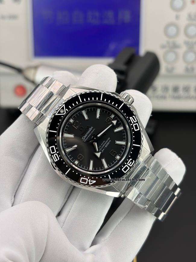 Top watch VS factory Omega Seamaster Black dial 600m steel strap front actual photo