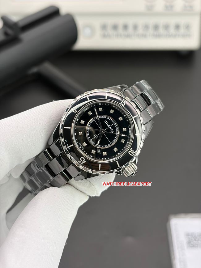 top-tier watch HT factory Chanel33mmblack dialfront live photo
