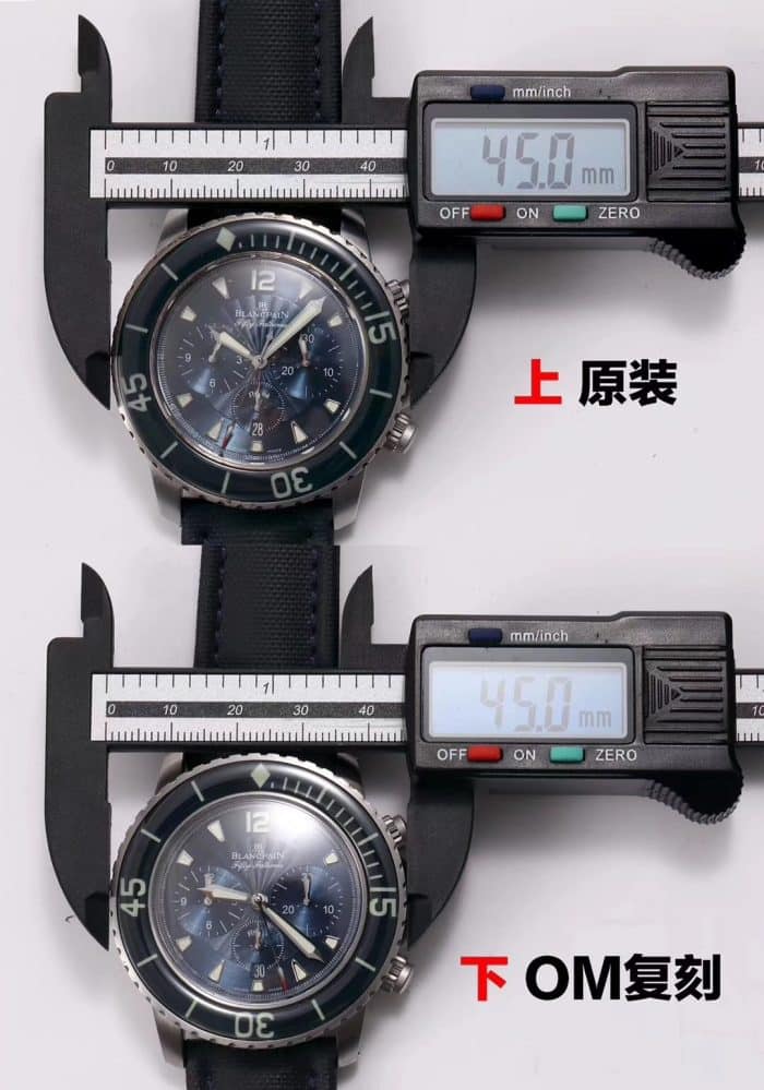OMBlancpain Fifty Fathoms watch5085F tough guy men's watch size chart
