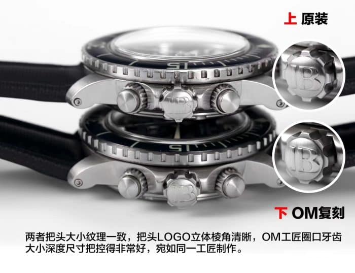 OMBlancpain Fifty Fathoms watch5085F tough guy men's watch side detail shots