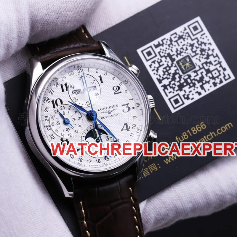 How about the Longines famous moon phase eight-pin multi-function review - front view of elegant and charming watch