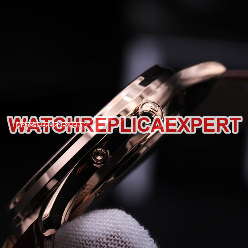 Jaeger-LeCoultre Master Series Moon Phase Ultra-Thin Men's Watch Rose Gold Review Side View