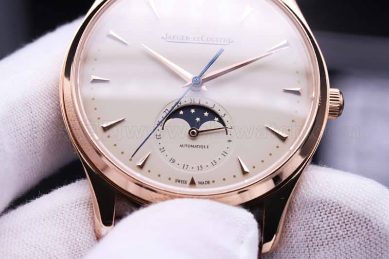 Jaeger-LeCoultre Master Series Moon Phase Ultra-Thin Men's Watch Rose Gold Watch Review | Detailed Photos