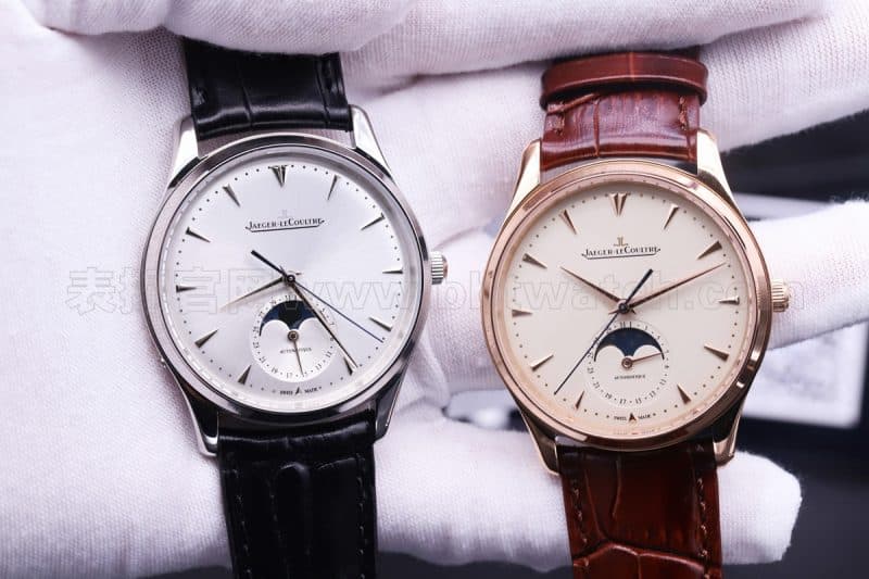 Jaeger-LeCoultre Master Ultra Thin Moon Phase Men's Watch Rose Gold Watch Review - Front View