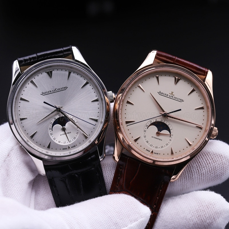 Jaeger-LeCoultre Master Ultra Thin Moon Phase Men's Watch Rose Gold Watch Review - Front View
