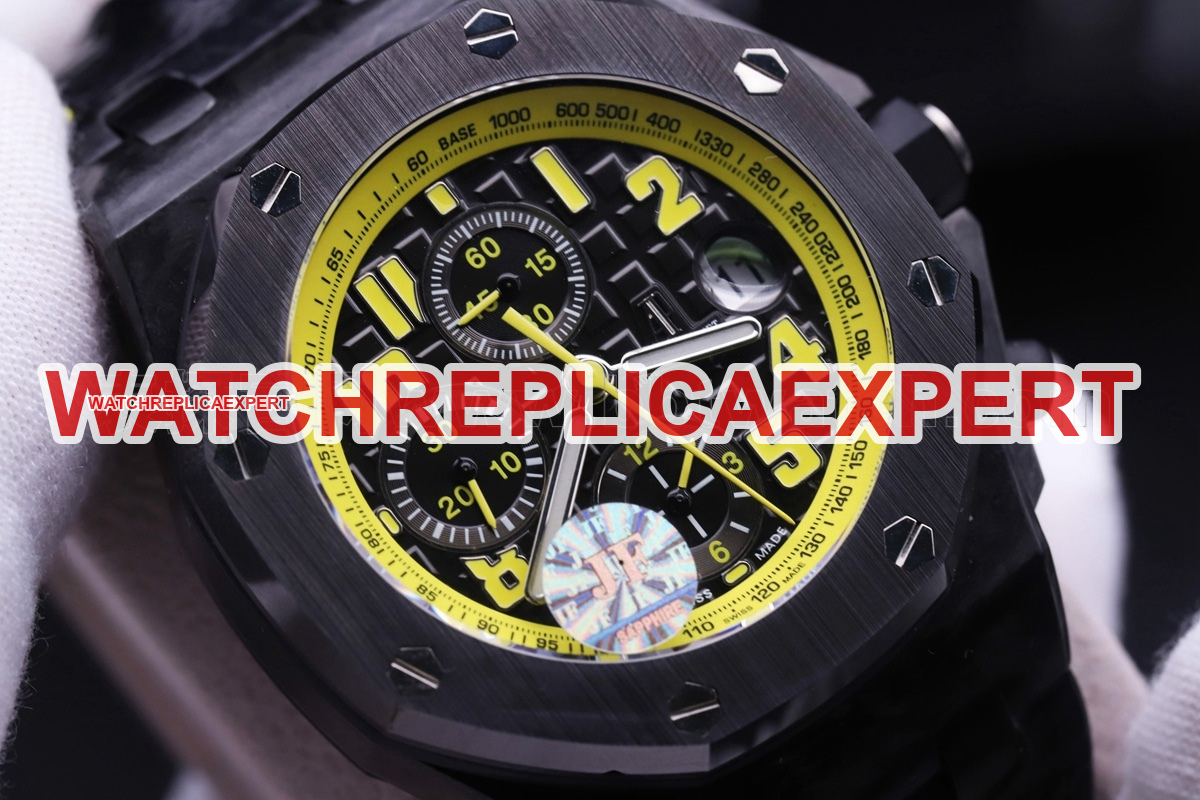 JF Audemars Piguet 26176FO Carbon Fiber 42mm Diameter 3126 Movement Men's Watch Review Front View