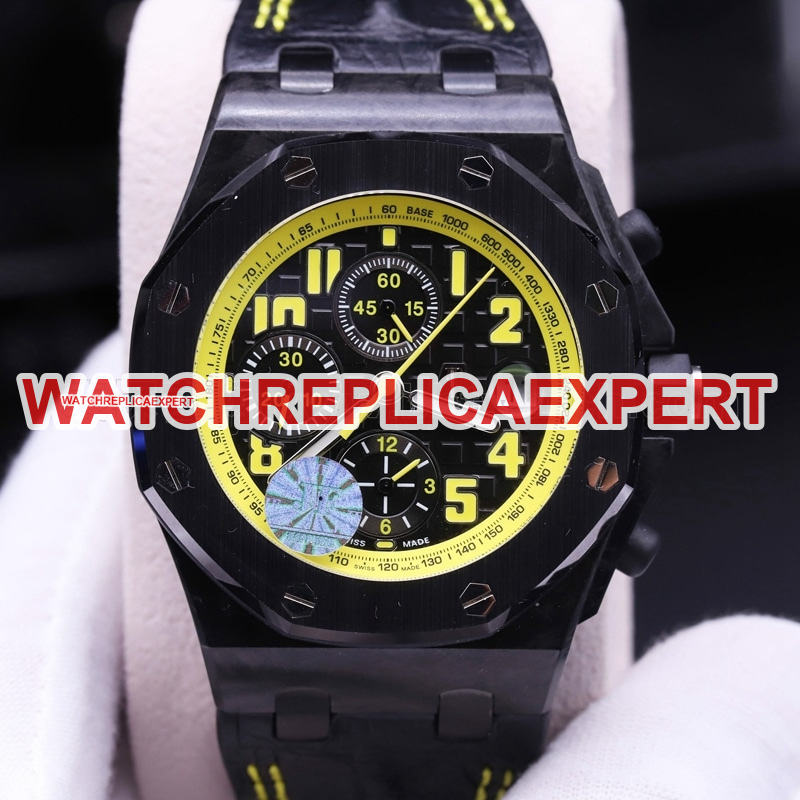 JF Audemars Piguet 26176FO Carbon Fiber 42mm Diameter 3126 Movement Men's Watch Review Front View