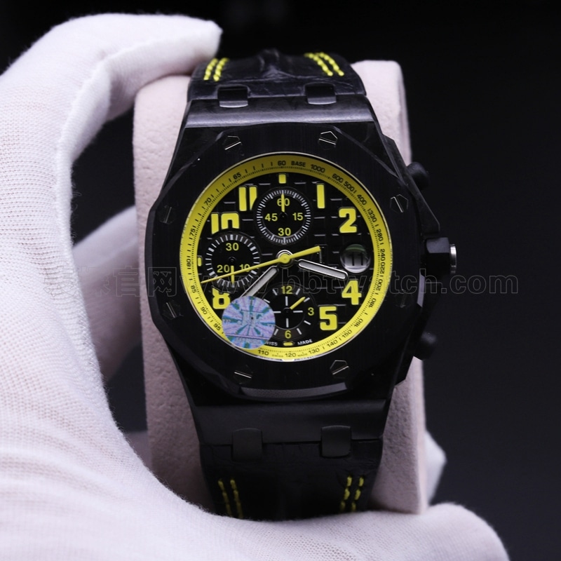 JF Audemars Piguet 26176FO Carbon Fiber 42mm Diameter 3126 Movement Men's Watch Review Front View