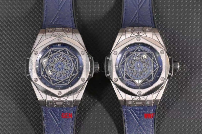 Hublot Tattoo Titanium Blue Watch Review - Unique Aesthetic Front View