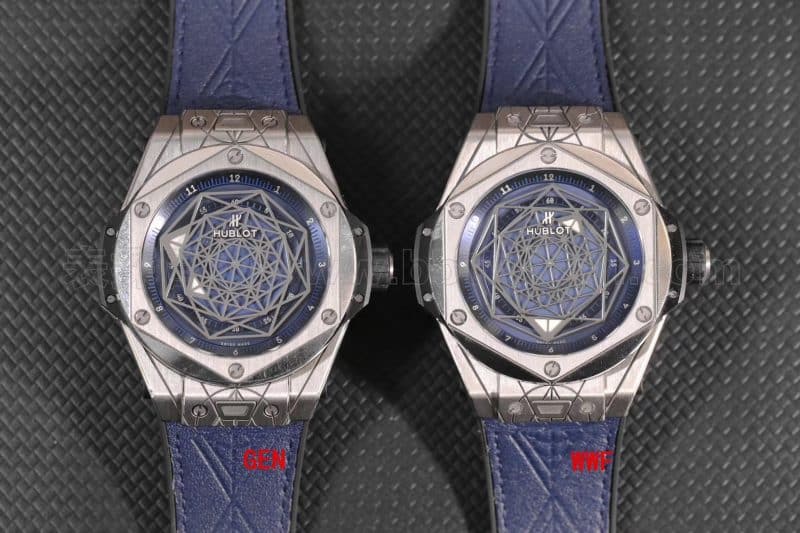 Hublot Tattoo Titanium Blue Watch Review - Unique Aesthetic Front View