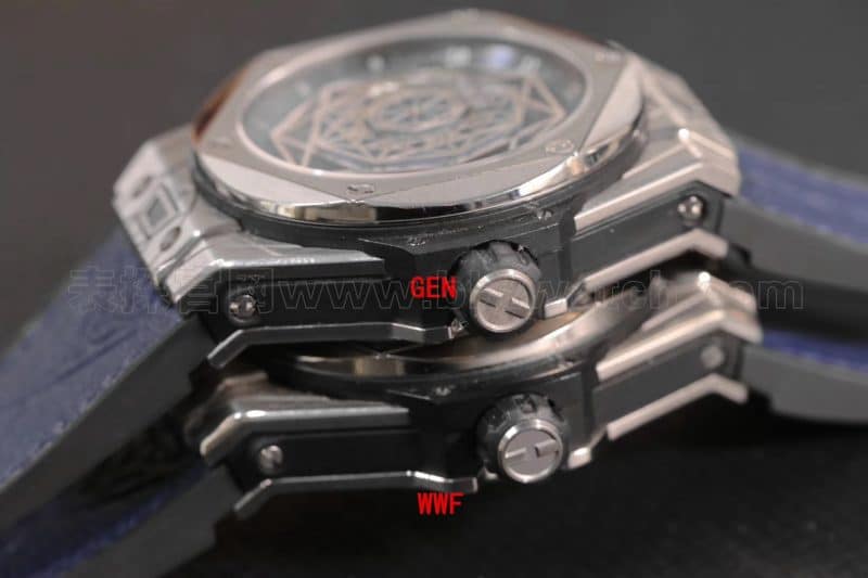 Hublot Tattoo Titanium Blue Watch Review - Unique Aesthetic Side View