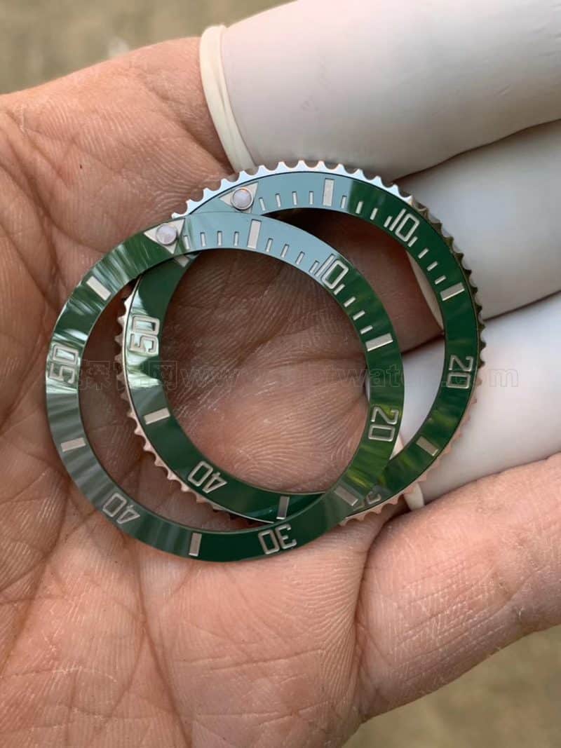 How to deal with the fading of Rolex Starbucks Submariner bezel - clean answers detail shots for you