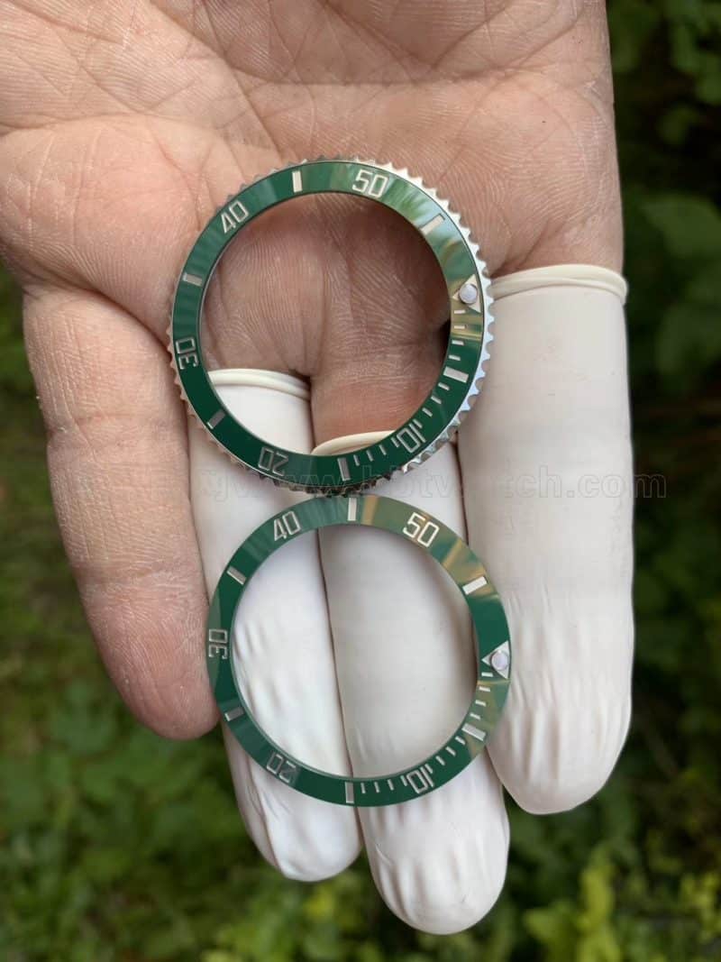 How to deal with the fading of Rolex Starbucks Submariner bezel - clean answers detail shots for you