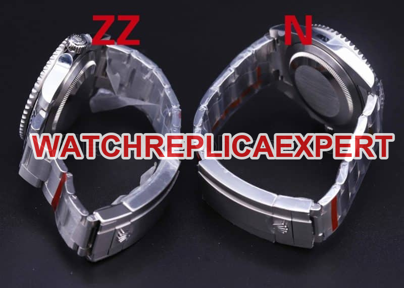 Rolex Black Submariner Watch ZZ Factory vs N Factory V10S Comparison Review Side View