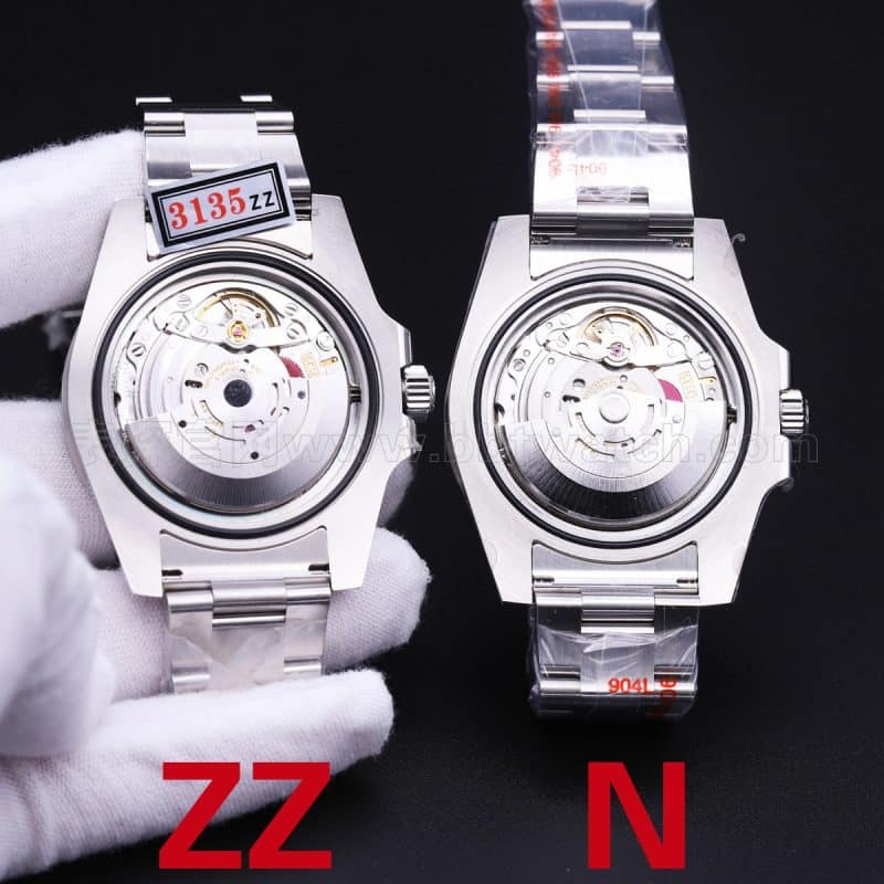 Rolex Black Submariner Watch ZZ Factory Challenges N Factory V10S: Comparative Review with Movement Diagram