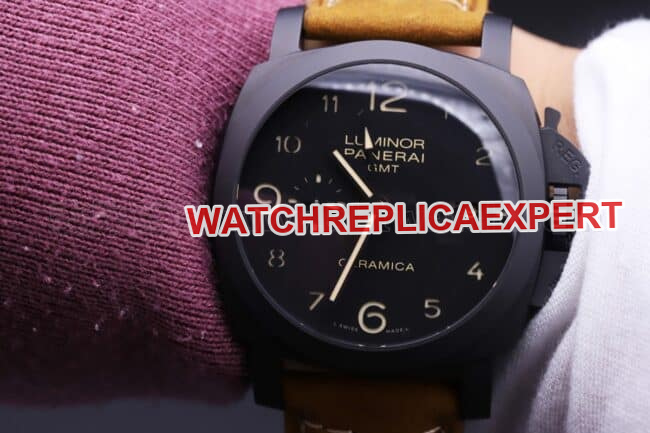 Paneraivs441 new braceletreplica watch review - super cool black warrior front view