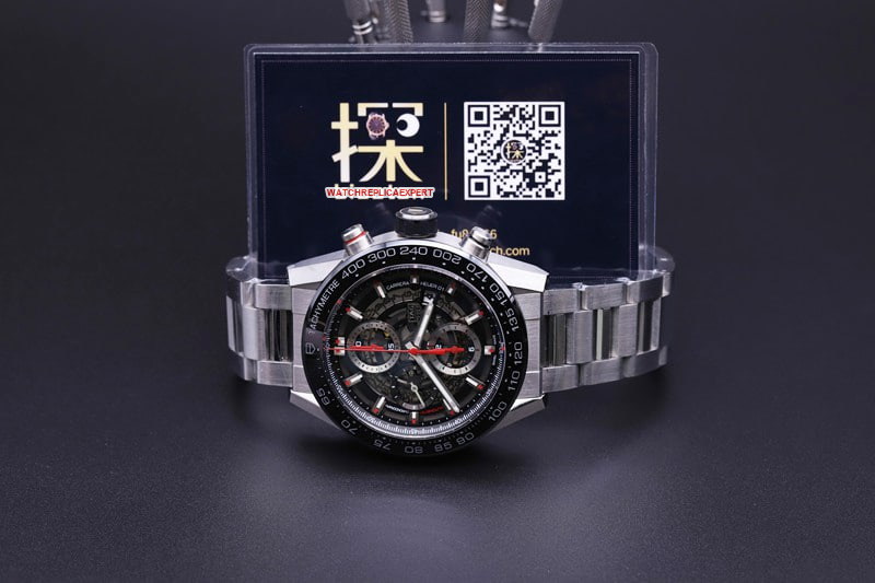 xf factory TAG Heuer hollow Carrera racing hollow watch steel bracelet front view