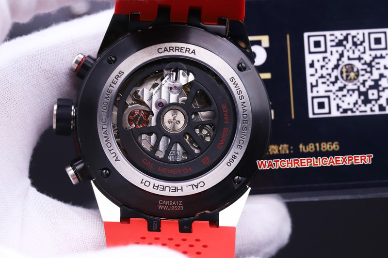xf factory TAG Heuer watch Carrera racing chronograph stopwatch front view