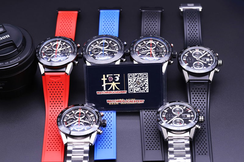 xf factory TAG Heuer watch Carrera racing chronograph stopwatch front view