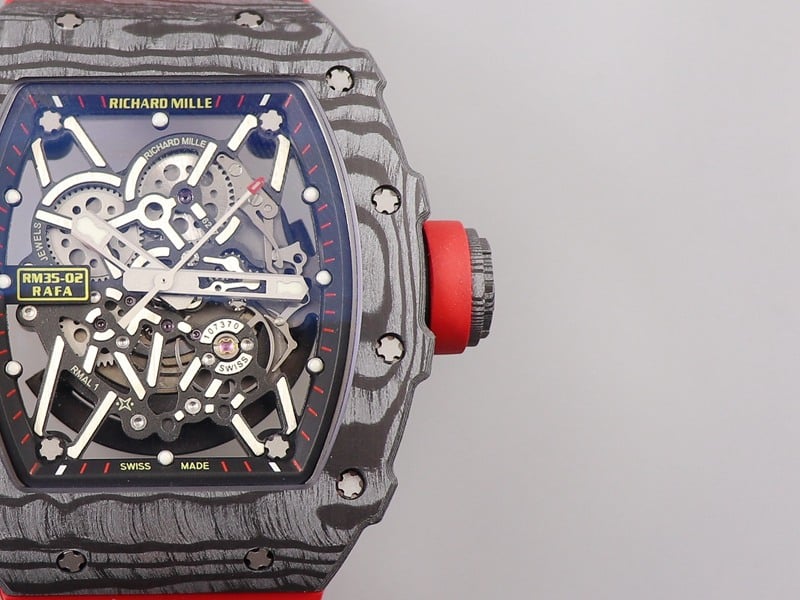 Richard MillereplicaRM035-2 carbon fiber lightweight high quality watch detail shots