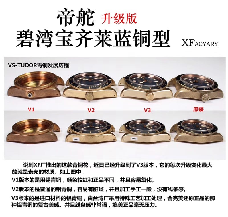 watch xfTudorbronze Biwan series comparison Genuine review side view