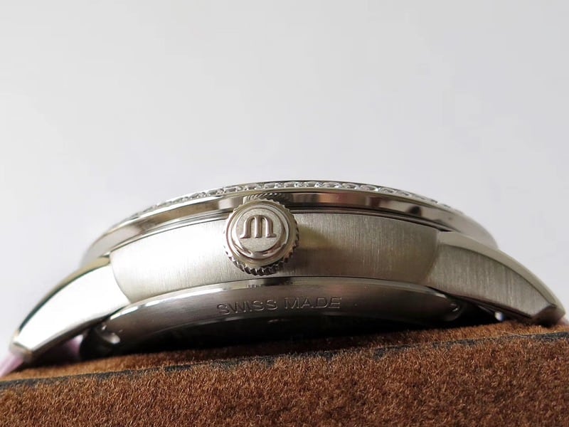 Maurice Lacroix watch square second wheel mysterious time men's watch side view