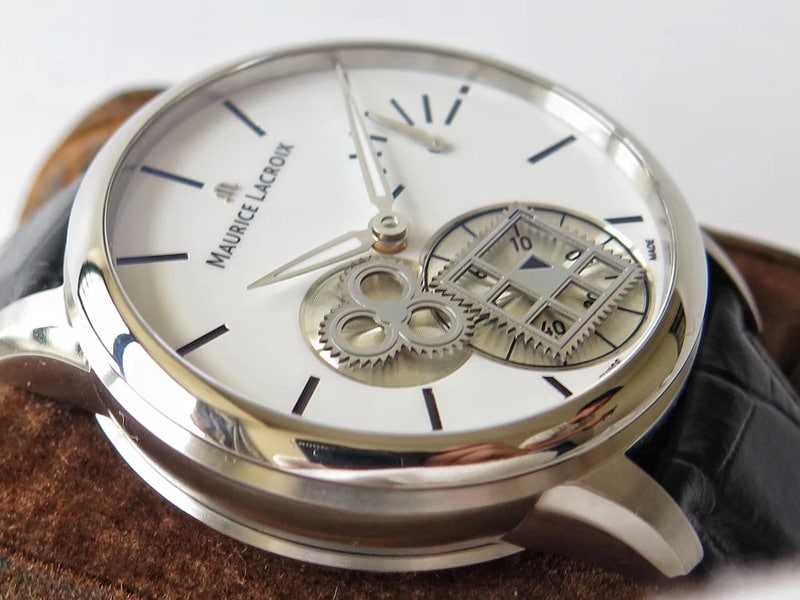 Maurice Lacroix watch square second wheel mysterious time men's watch detail shots